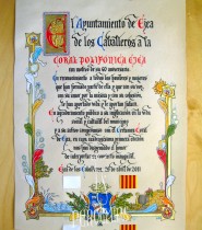 Diploma personalizado-Ayuntamiento de Ejea de los Caballeros