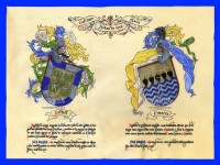 BODAS DE ORO - Escudos herldicos dobles