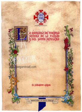 DIPLOMA COFRADIA DE NUESTRA SEÑORA DE LA PIEDAD Y DEL SANTO SEPULCRO