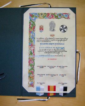 DIPLOMA HERMANO MAYOR HONORARIO- Cofradía de Ntra. Sra. de Valdeflores de Xunqueira